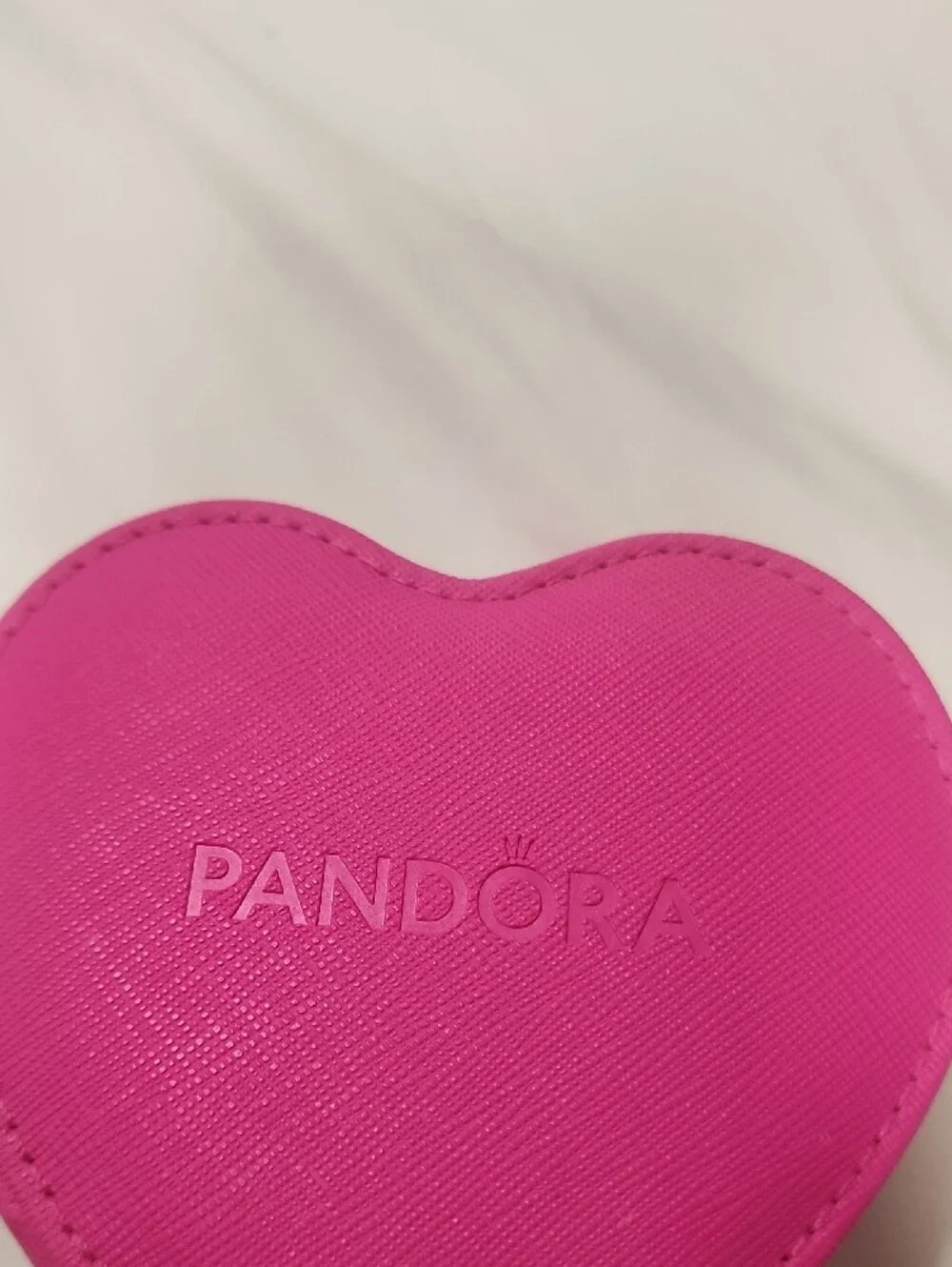 Pandora Pink Heart Shaped Jewelry Case Wristlet
